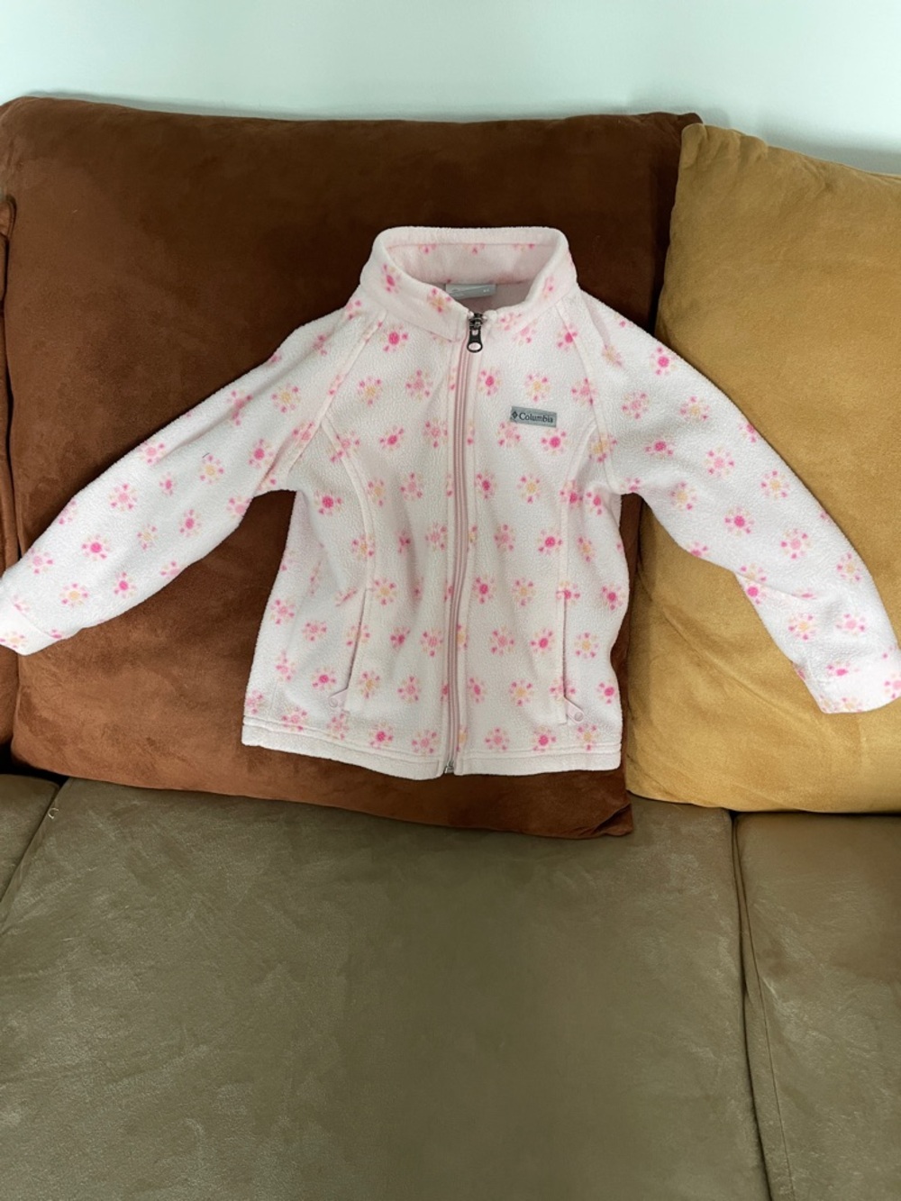 Columbia Pink Floral Fleece Jacket for Kids